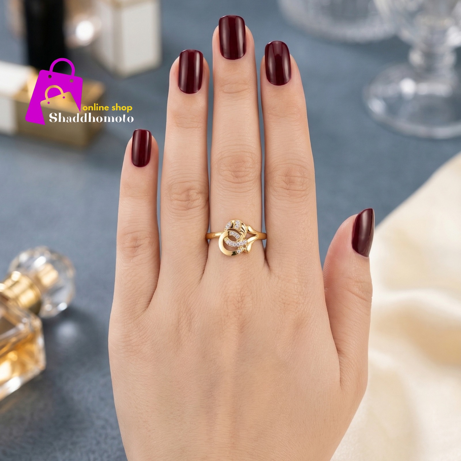 Dubai gold design finger ring 011